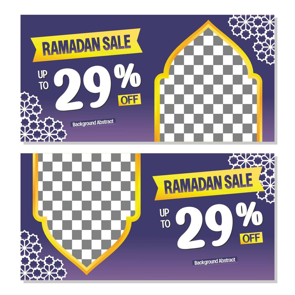 editierbar Ramadan Verkauf Banner Vorlage. mit Mandala Ornamente. Design zum Sozial Medien, drucken und Netz. Vektor Illustration