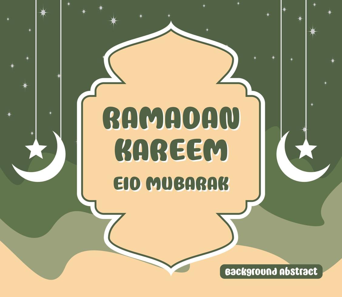 editierbar Ramadan Verkauf Poster Vorlagen. mit Mond und Star Ornamente. Design zum Sozial Medien und Netz. Vektor Illustration