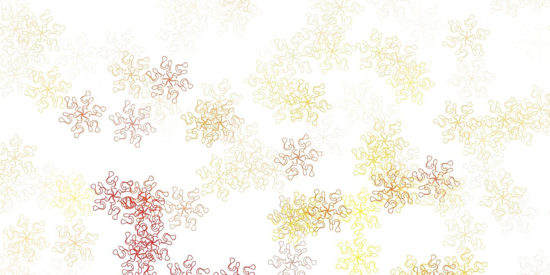 ljusrosa, gul vektor naturlig layout med blommor.