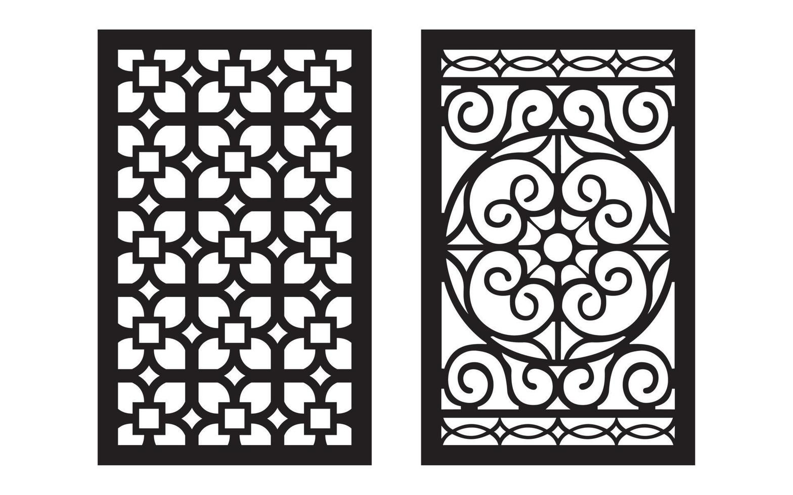 dekorative Blumenmuster, geometrische Vorlage für CNC-Laserschneiden vektor