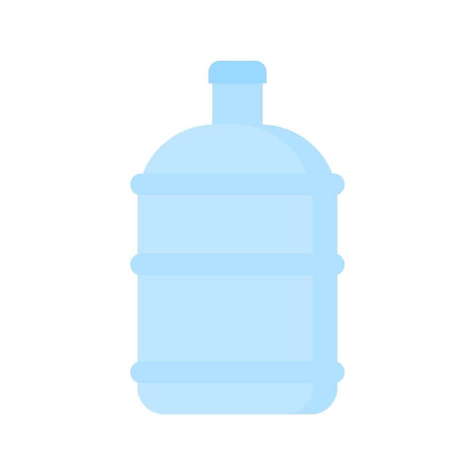 vatten gallon platt design mall vektor. stor flaska med rena vatten. plast behållare för de kylare. isolerat på vit bakgrund. vektor