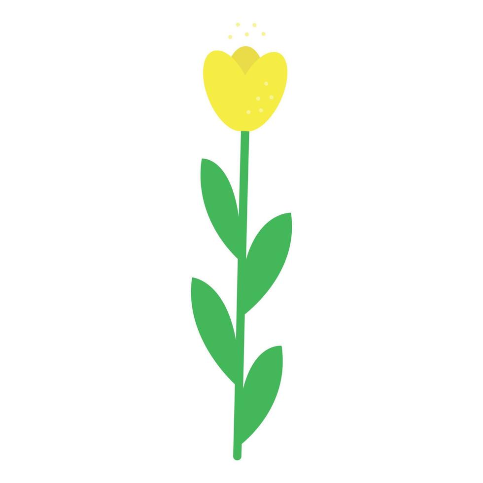 Tulpe blüht. Vektor eben Symbol Blume.