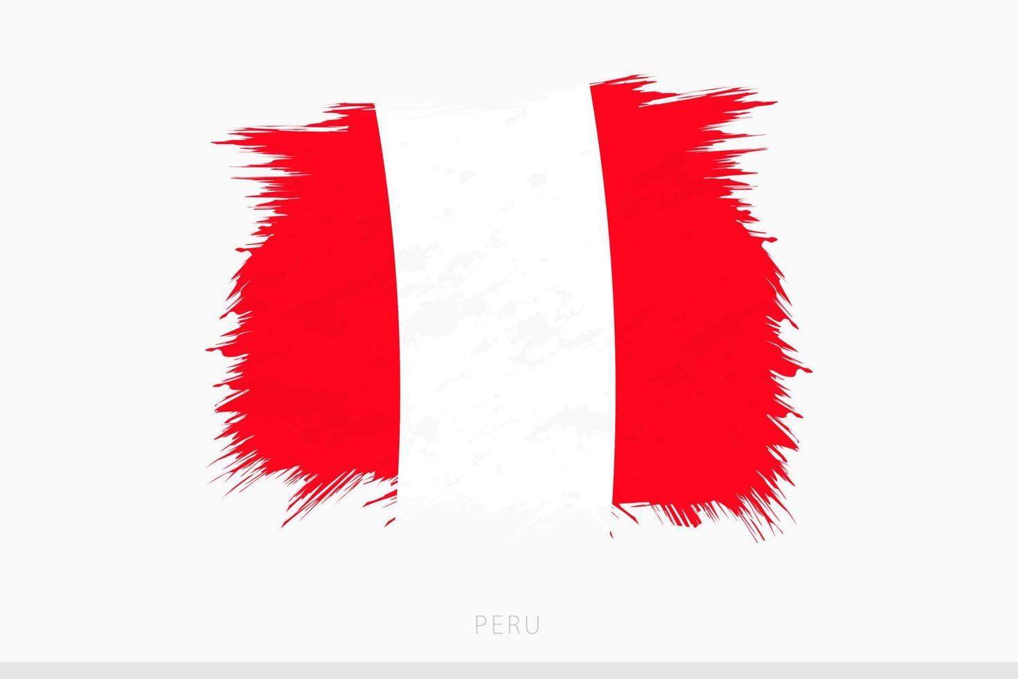 Grunge Flagge von Peru, Vektor abstrakt Grunge gebürstet Flagge von Peru.