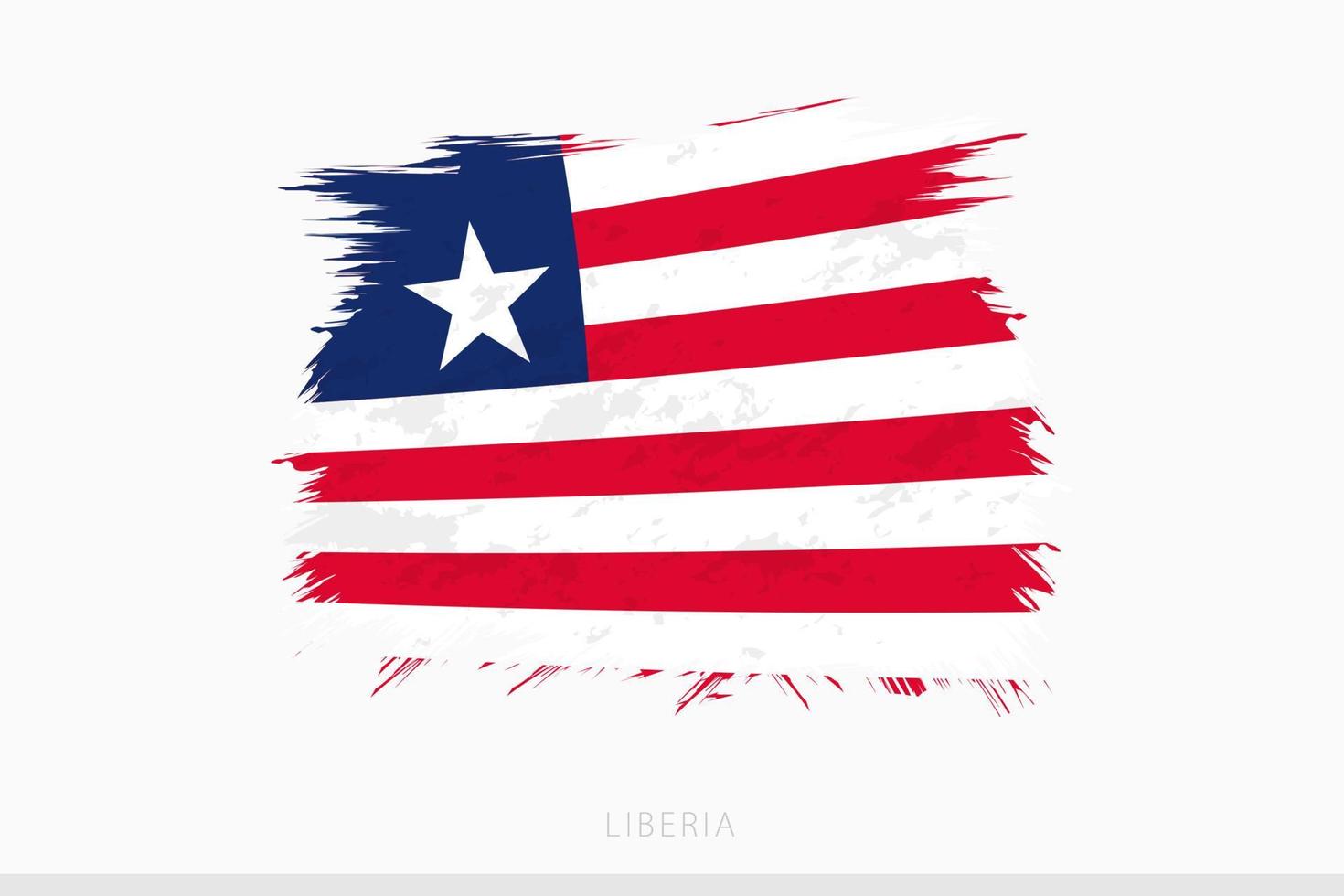 Grunge Flagge von Liberia, Vektor abstrakt Grunge gebürstet Flagge von Liberia.