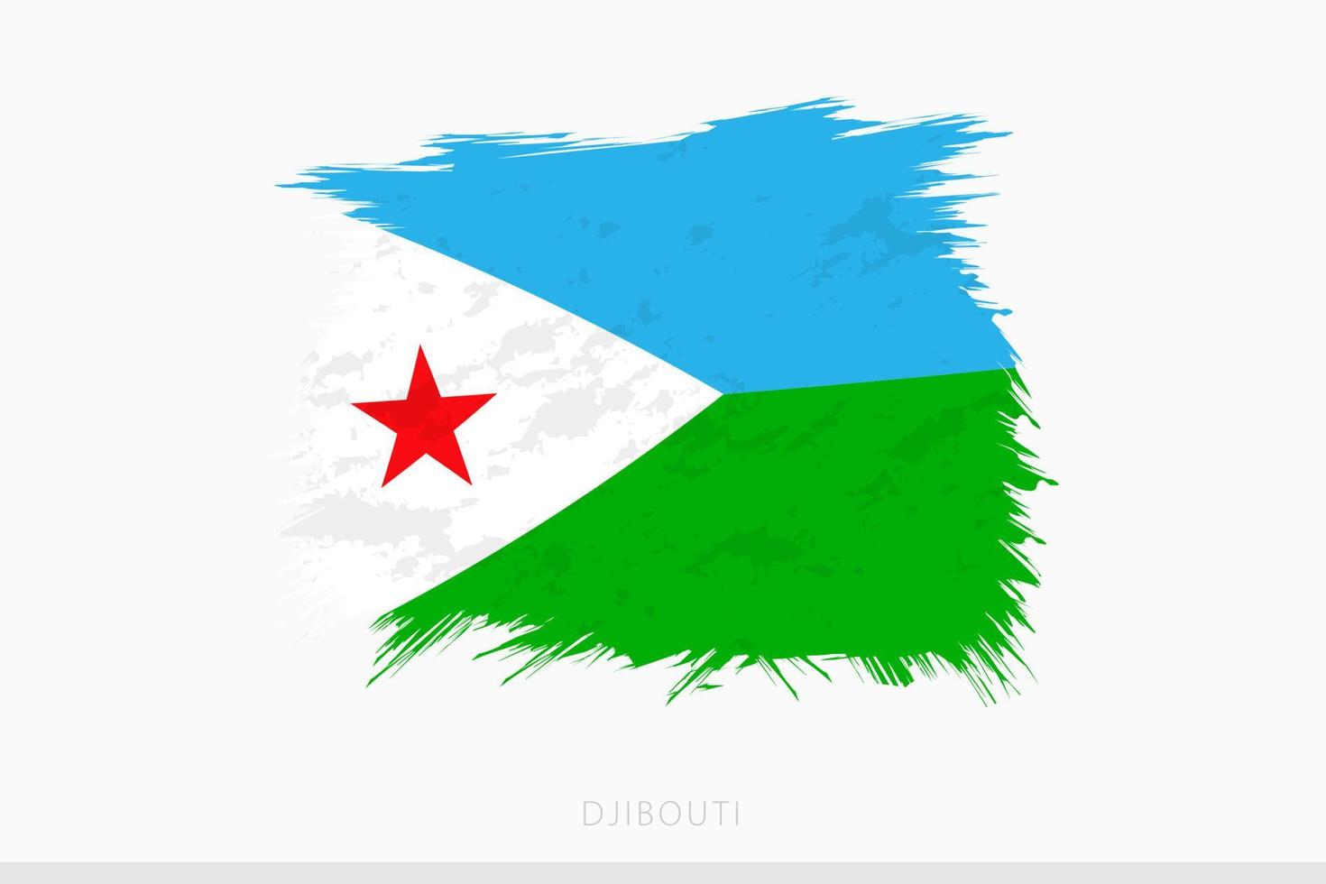 grunge flagga av djibouti, vektor abstrakt grunge borstat flagga av djibouti.