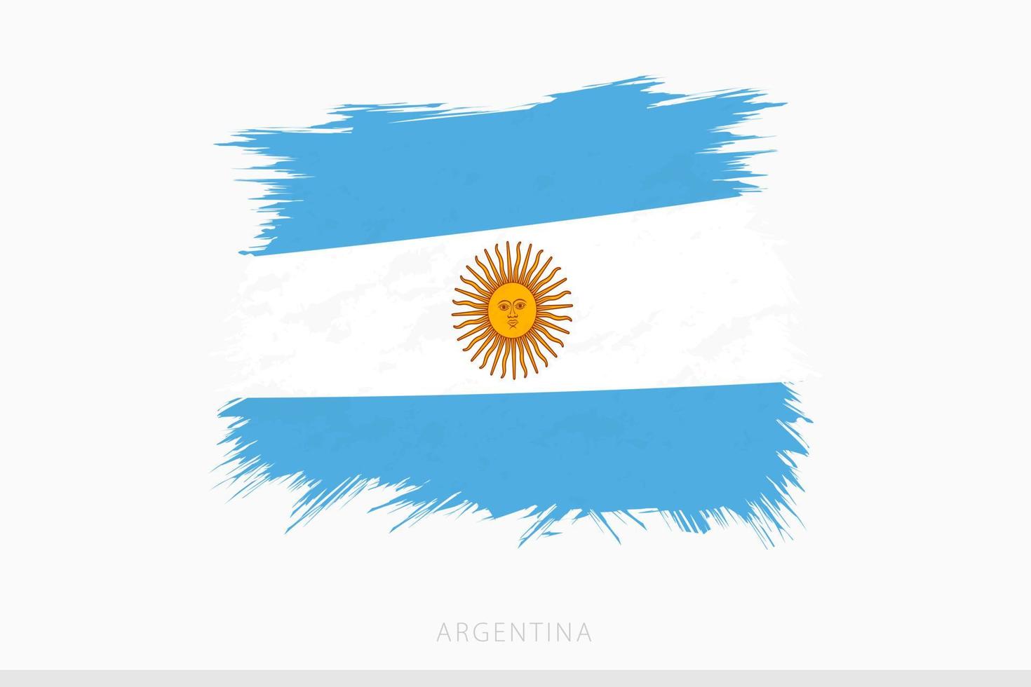 Grunge Flagge von Argentinien, Vektor abstrakt Grunge gebürstet Flagge von Argentinien.