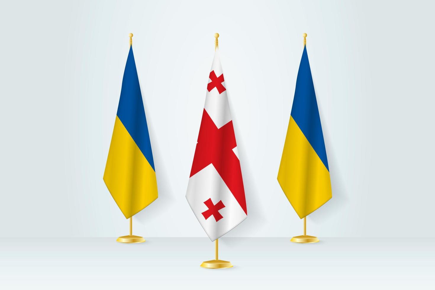 möte begrepp mellan georgien och ukraina. vektor