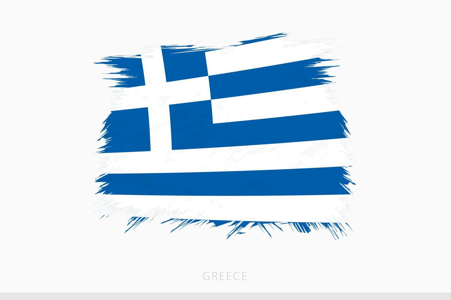 grunge flagga av Grekland, vektor abstrakt grunge borstat flagga av grekland.
