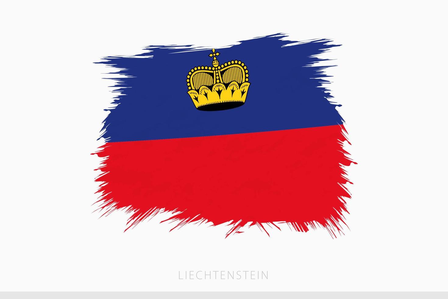 Grunge Flagge von Liechtenstein, Vektor abstrakt Grunge gebürstet Flagge von Liechtenstein.