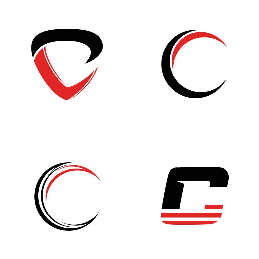 uppsättning av brev c vektor logotyp design. kreativ minimalism logotyp ikon symbol