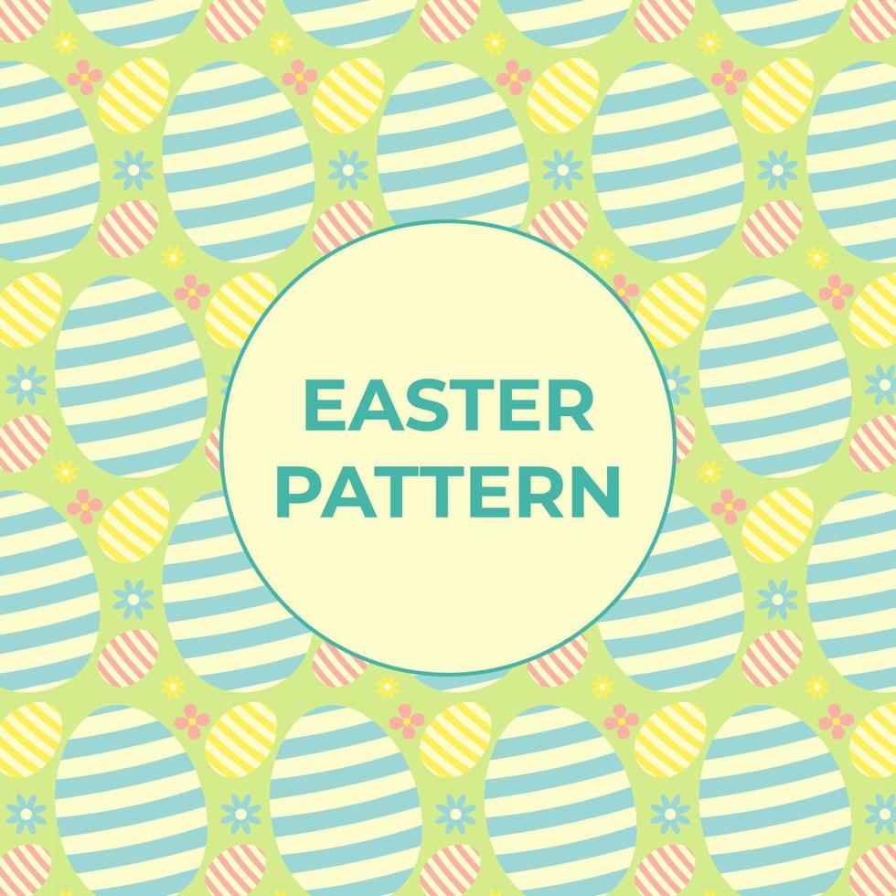Grün frisch Ostern Muster mit Eier zum Dekoration, Muster, Paket eben Stil Vektor Illustration
