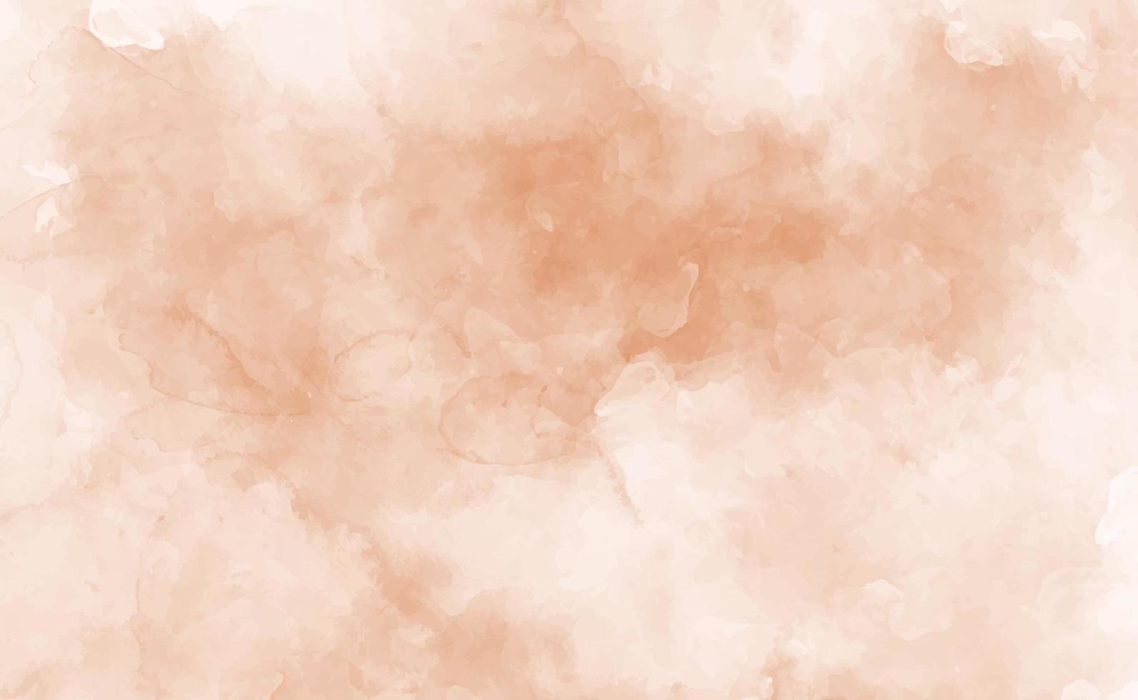 Pfirsich abstrakte Aquarell Textur Hintergrund. Vektor Beige Aquarellmuster