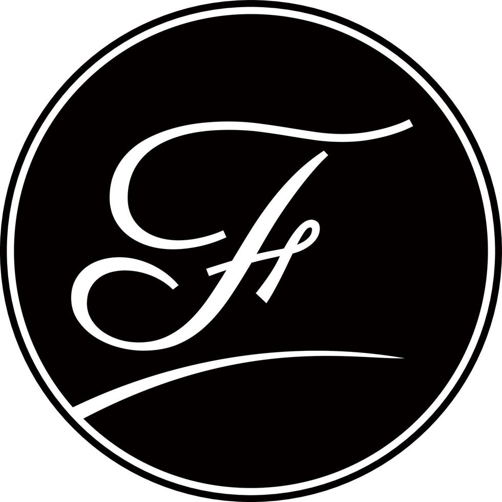 f Initiale ästhetisch Logo kostenlos Vektor