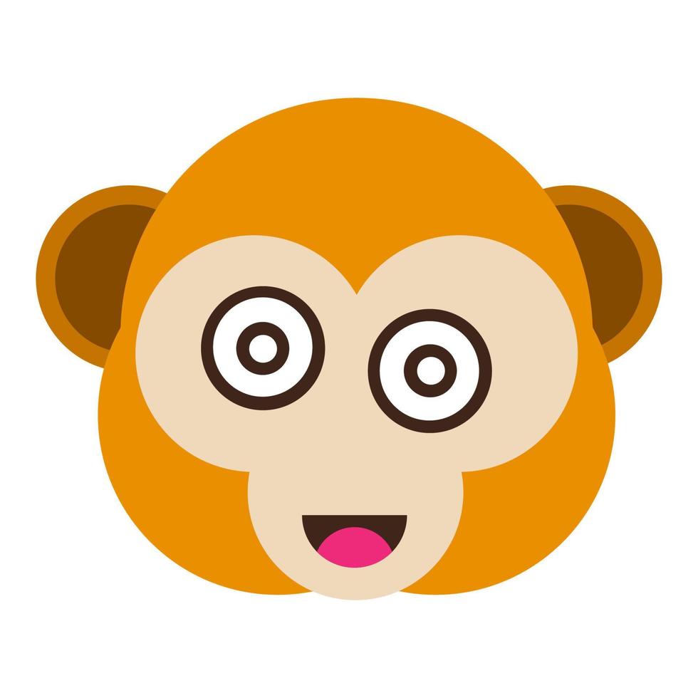 mongkey ansikte ikon vektor