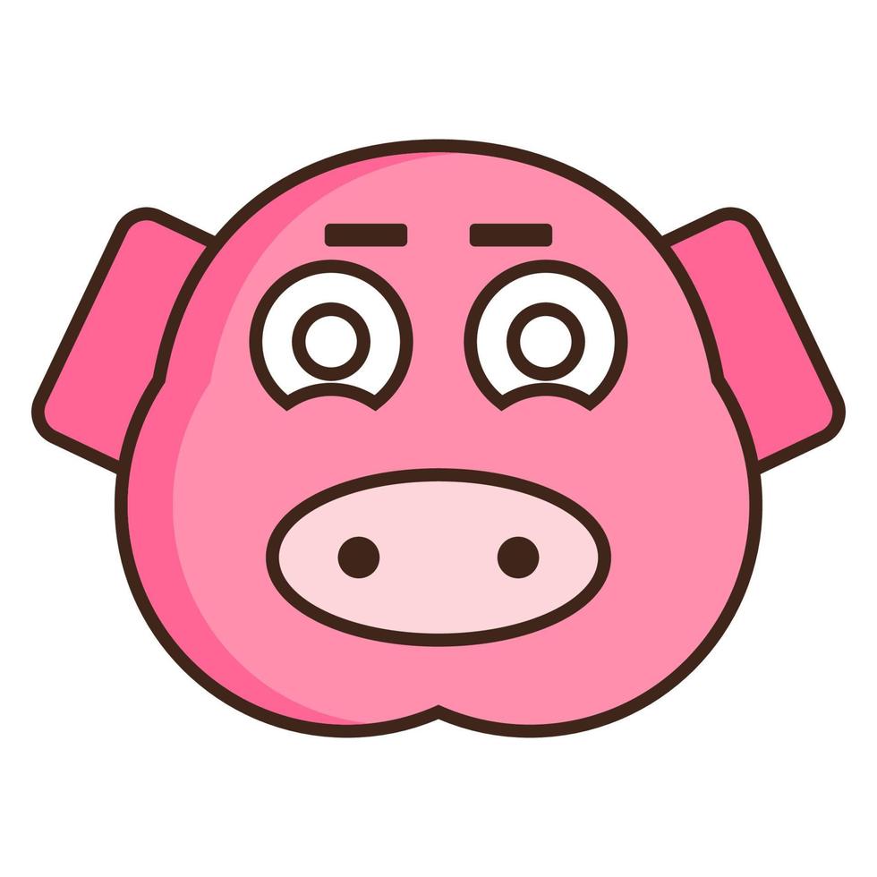 Schwein Gesicht Emoticon vektor