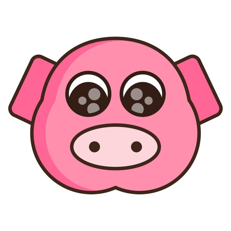 Schwein Gesicht Emoticon vektor