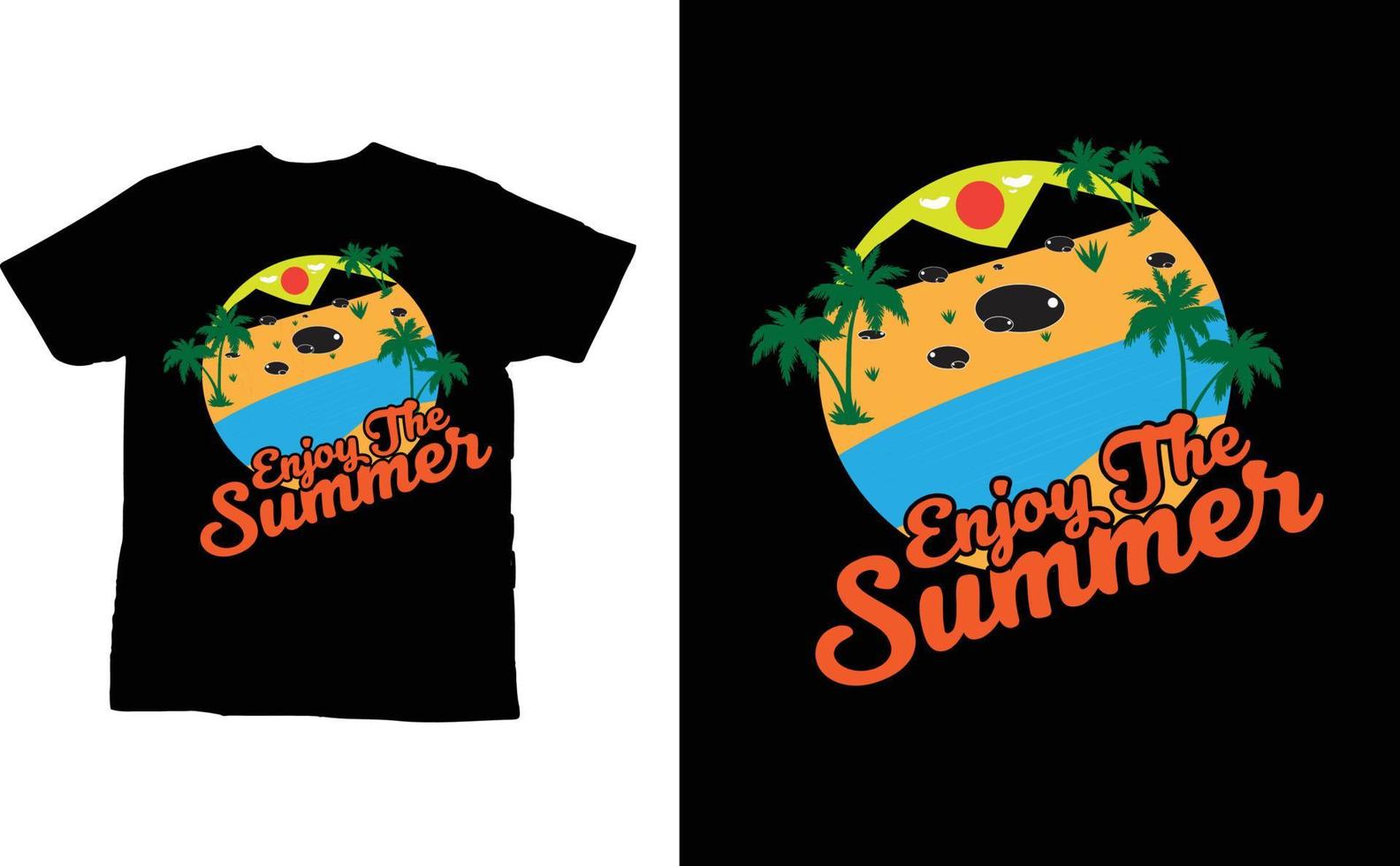 Vektor Sommer- T-Shirt-Design