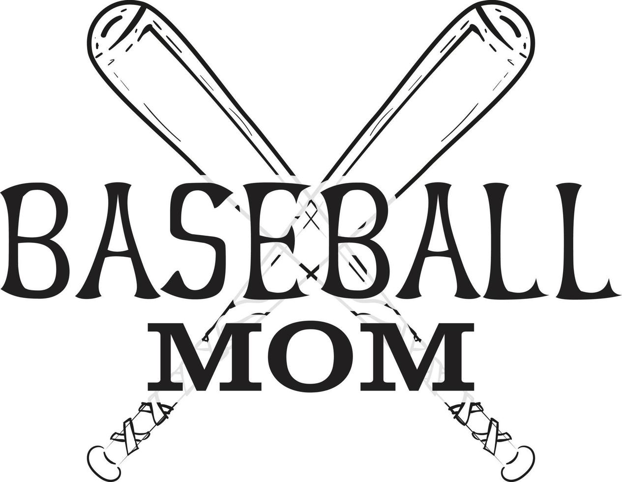 baseboll mamma t-shirt vektor