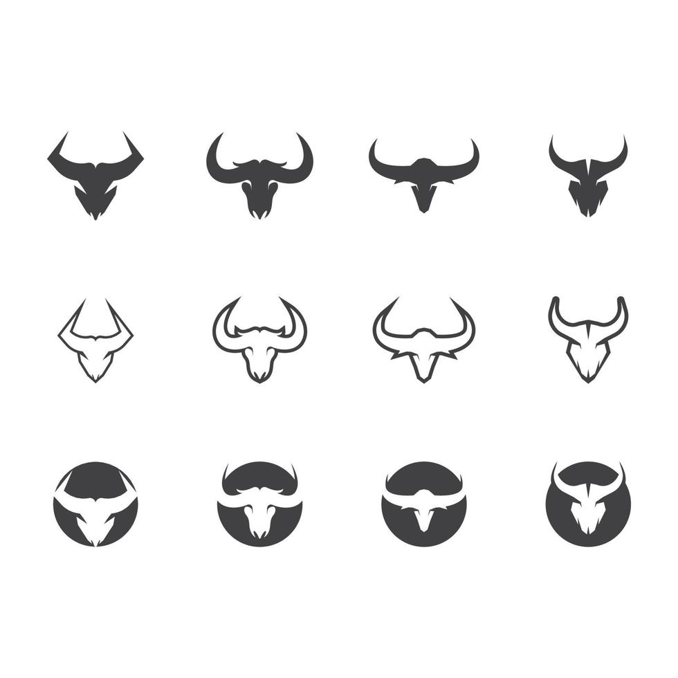 Stier Horn Logo Vektor Vorlage