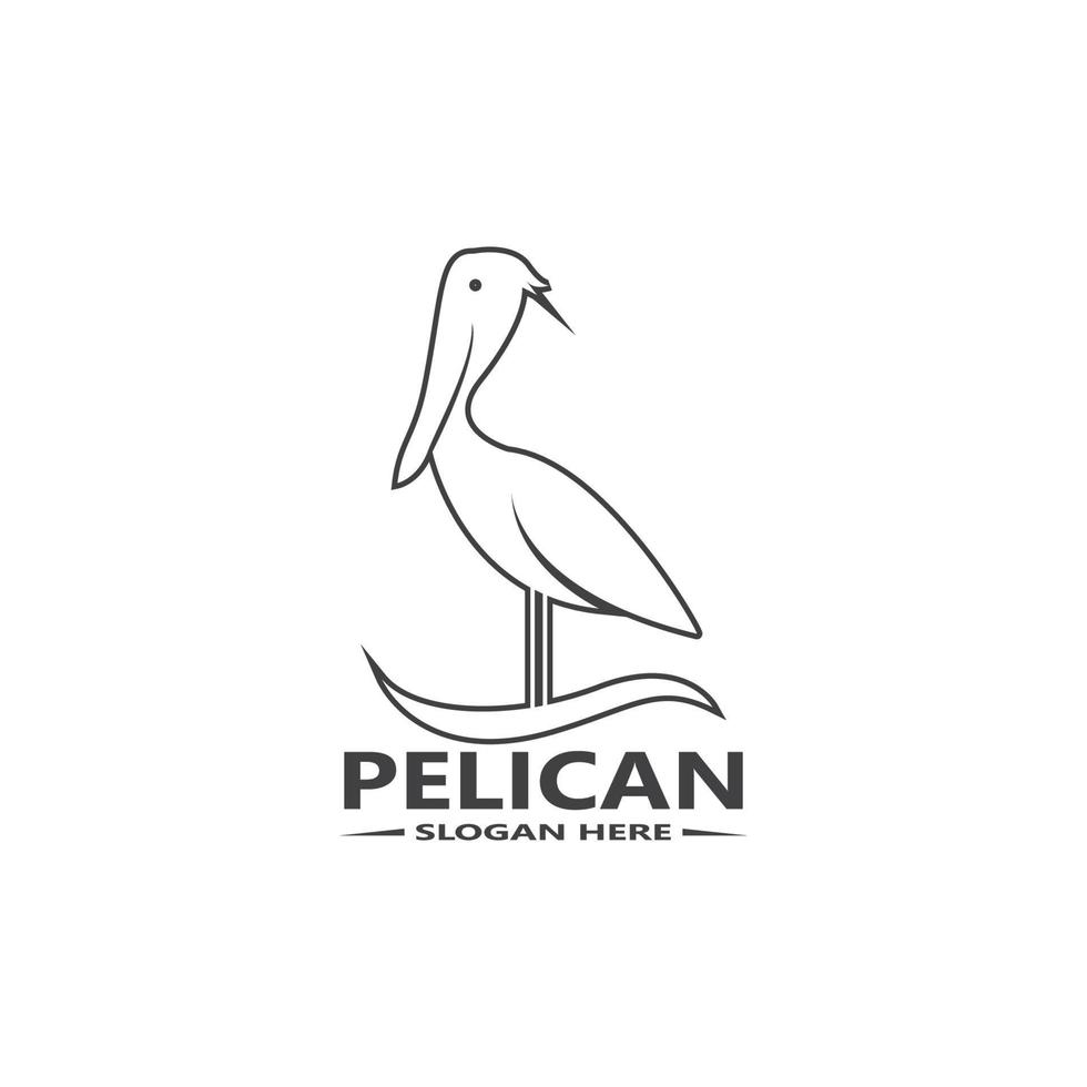 Pelikan einfach Logo Vektor Illustration