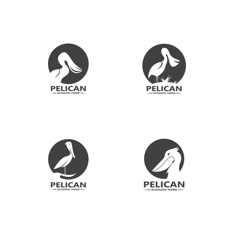 pelikan enkel logotyp vektor illustration