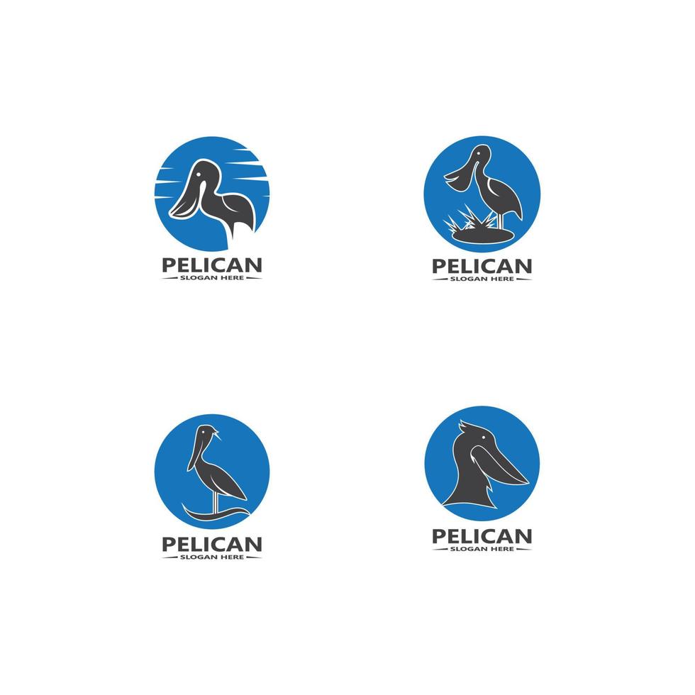 Pelikan einfach Logo Vektor Illustration