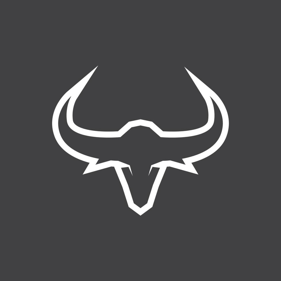 Stier Horn Logo Vektor Vorlage