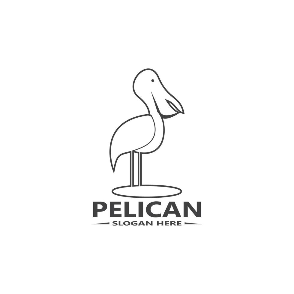 Pelikan einfach Logo Vektor Illustration