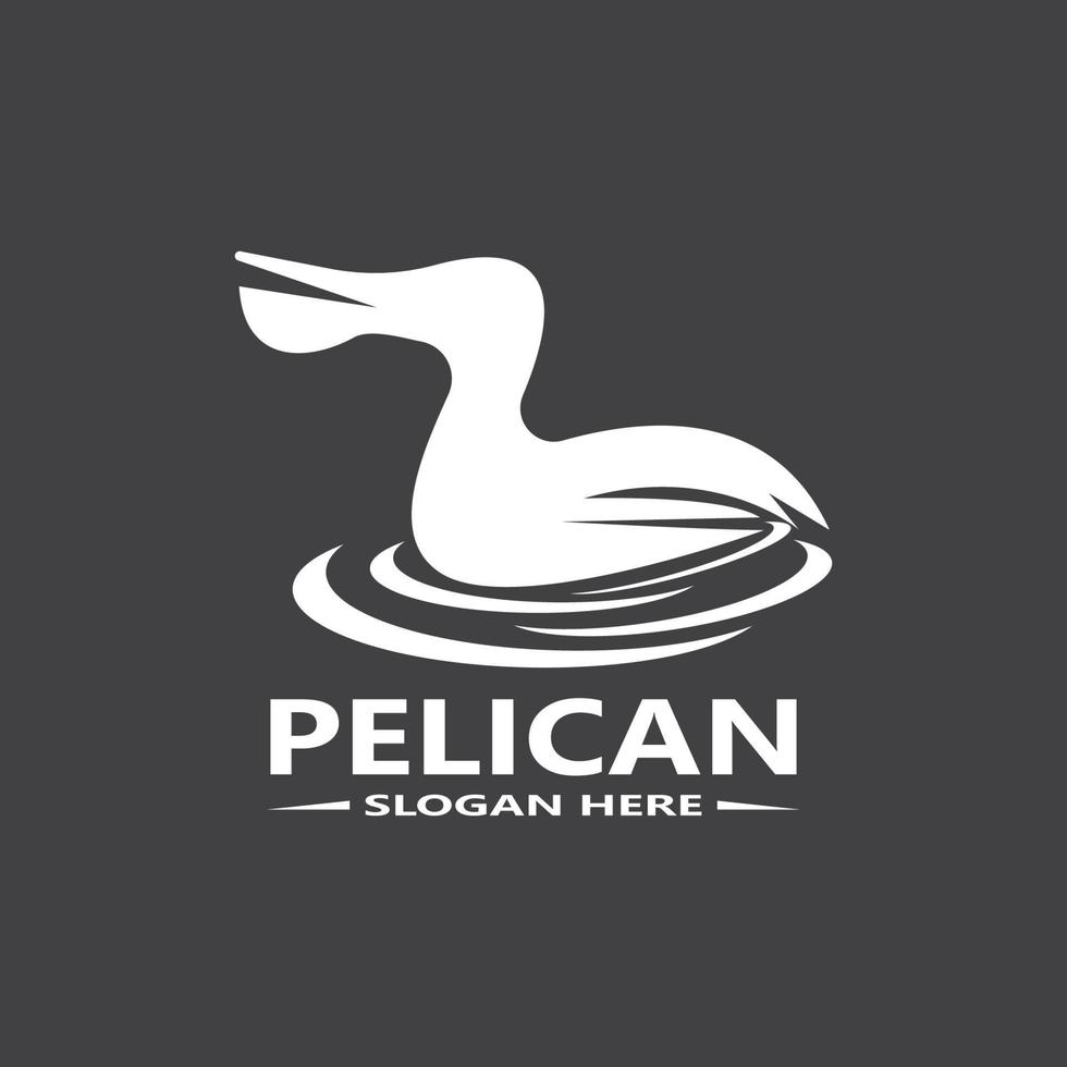 Pelikan einfach Logo Vektor Illustration