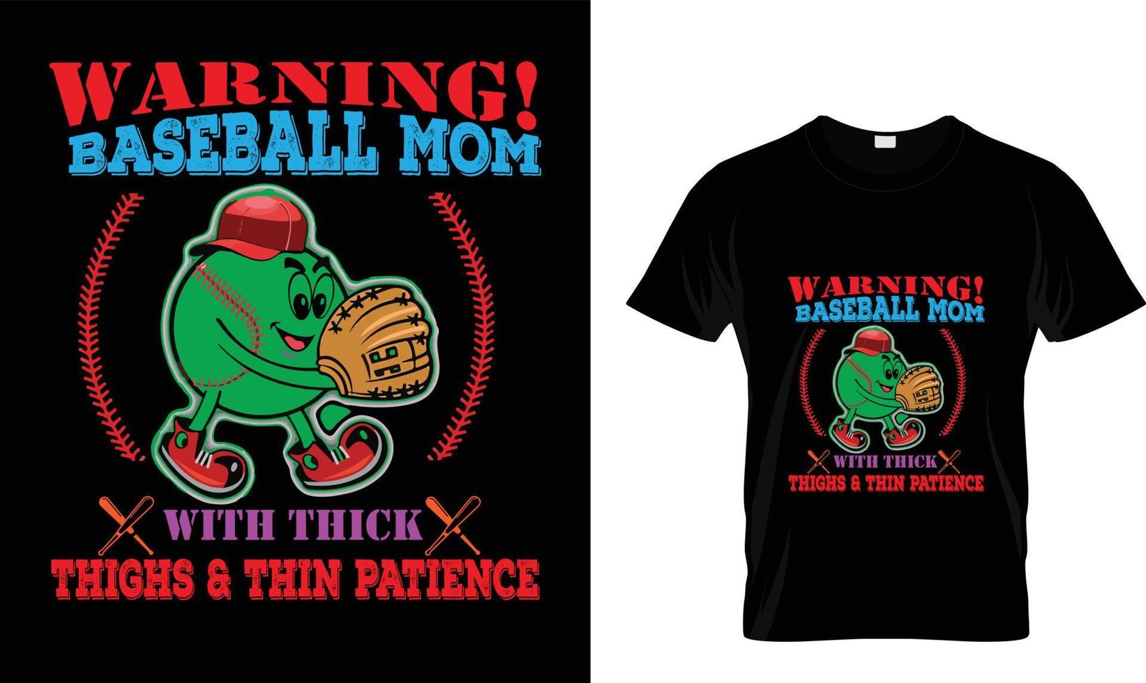 baseboll t-shirt design fri vektor