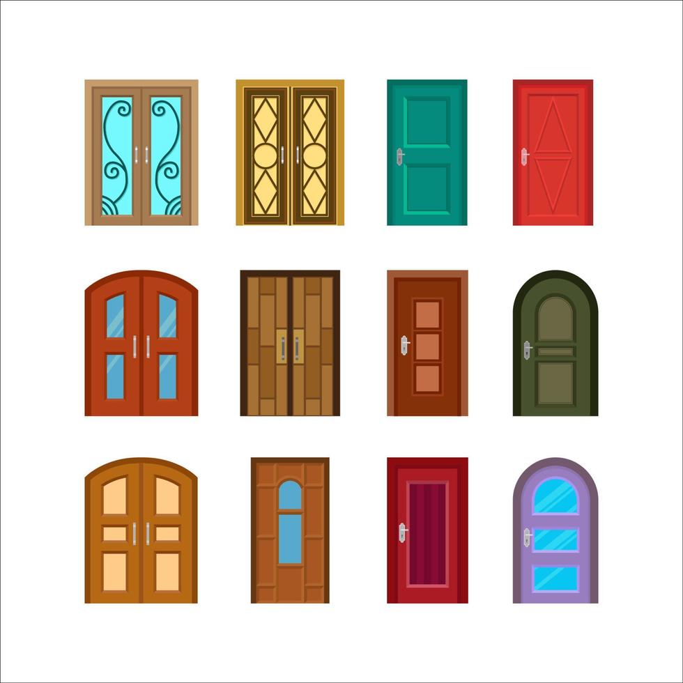 Vektor Design Sammlung von Haus und Wohnung Türen