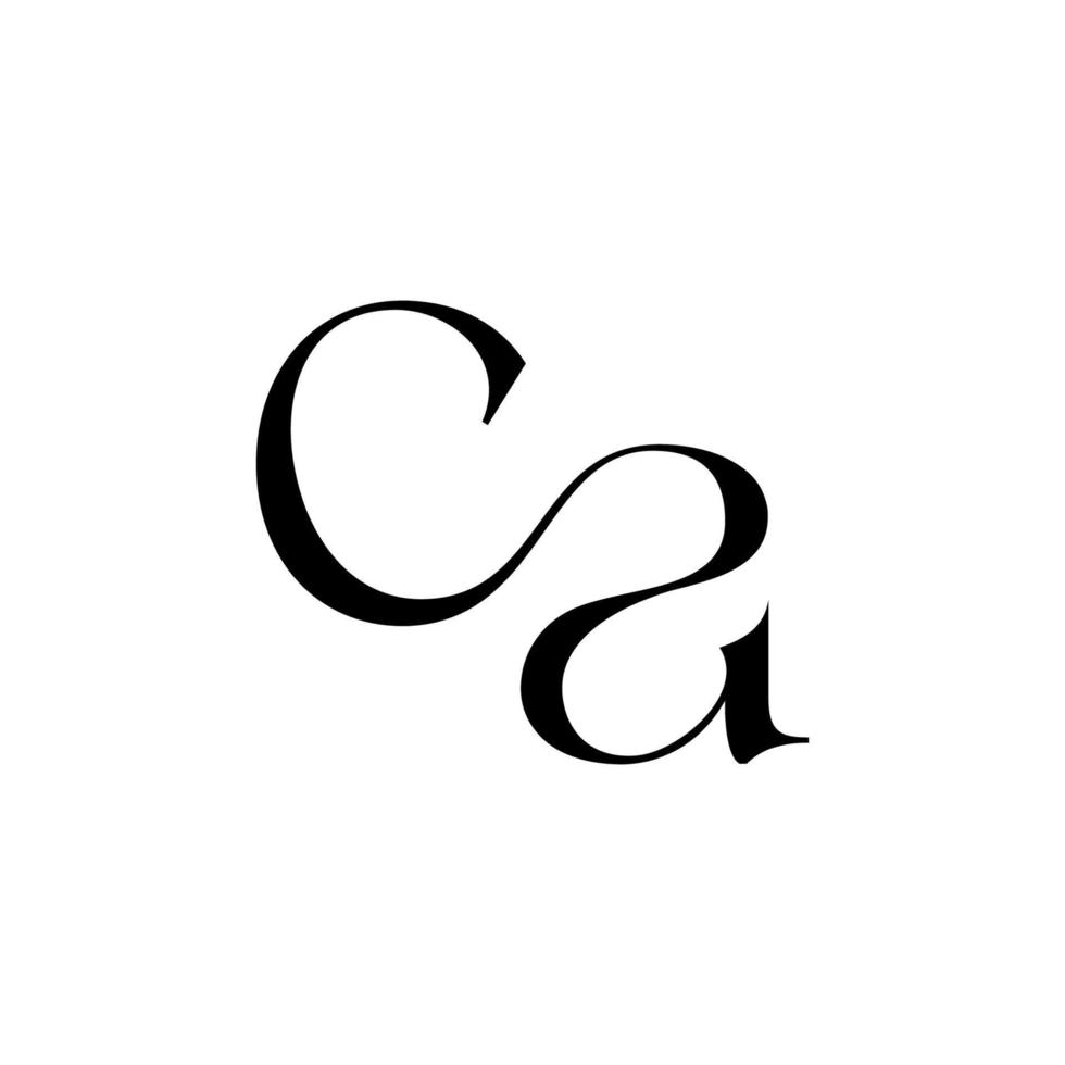 brev ca monogram lyx logotyp ikon vektor
