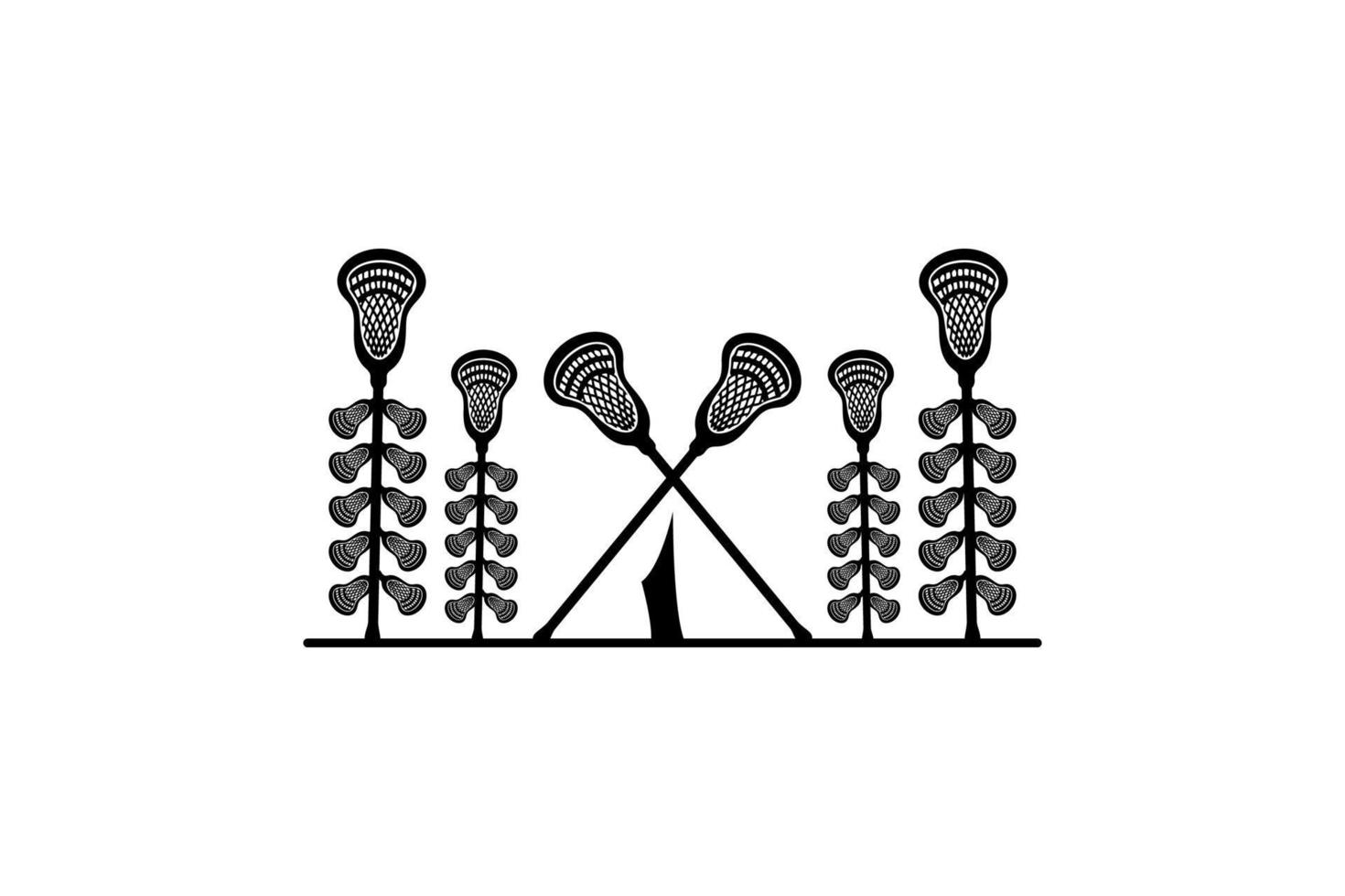 das Zelt ist gemacht von lakonisch Stöcke Logo Design Symbol Vorlage Element Lager Vektor