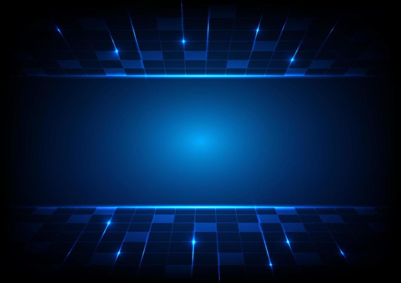 teknologi digital ljus darl blå förbindelse fyrkant linje bakgrund vektor