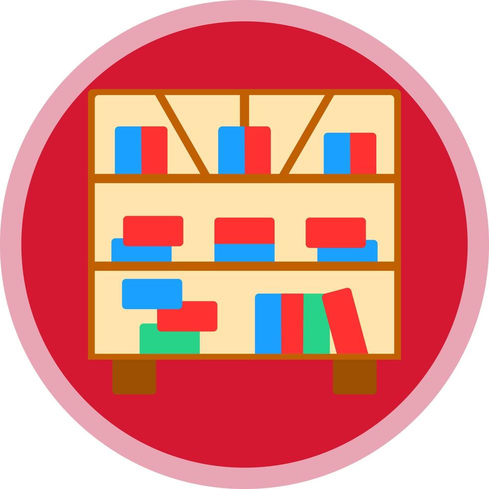 Bücherregal-Vektor-Icon-Design vektor