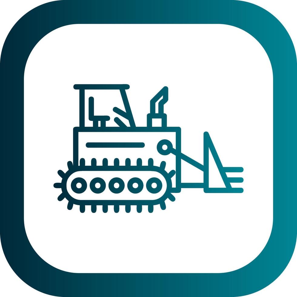 Bulldozer-Vektor-Icon-Design vektor