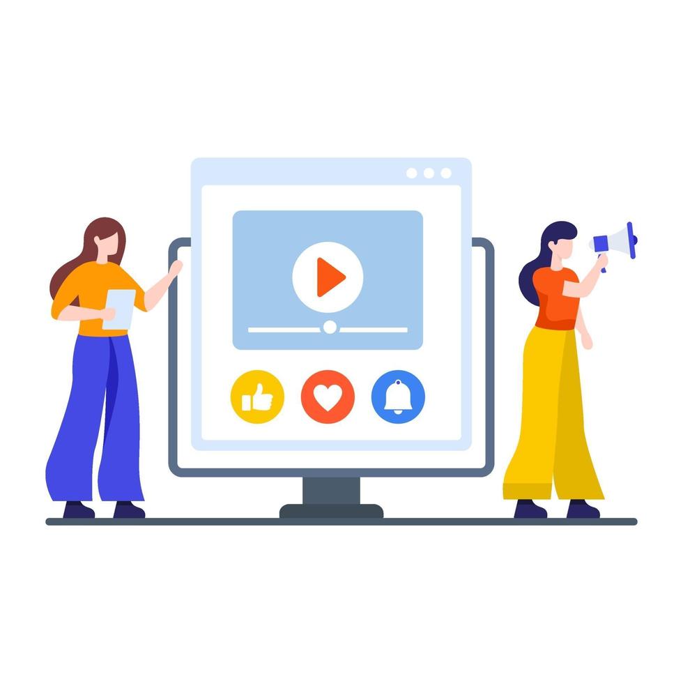 Web-Video-Marketing-Konzept vektor