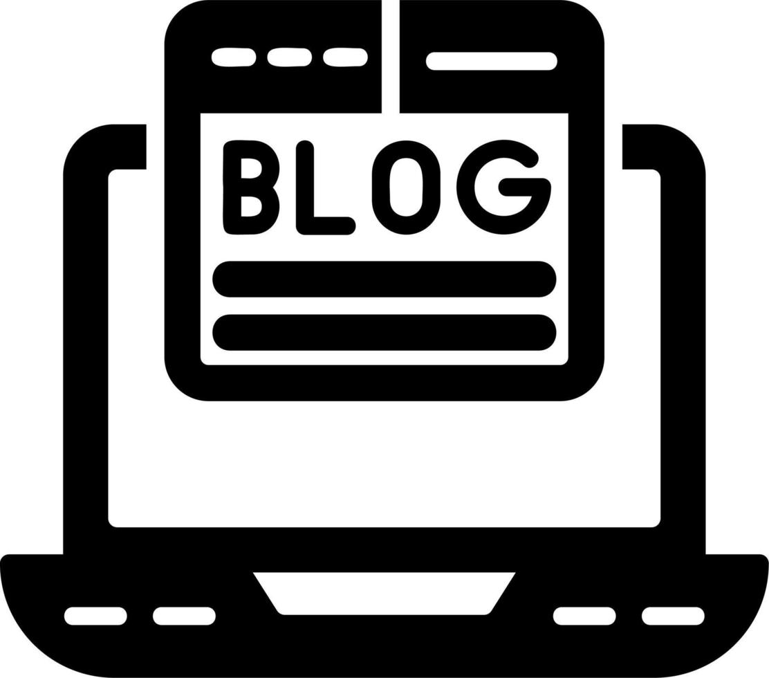 Blogging-Vektorsymbol vektor