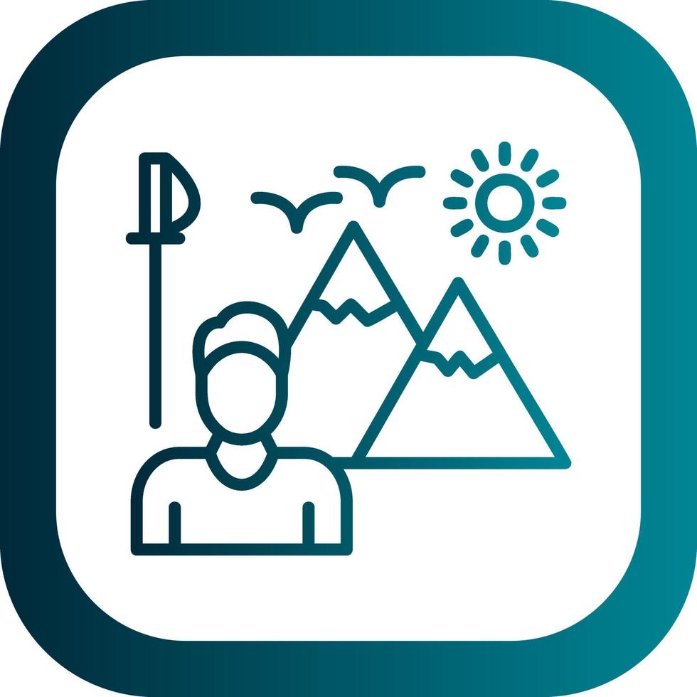 Wandern-Vektor-Icon-Design vektor