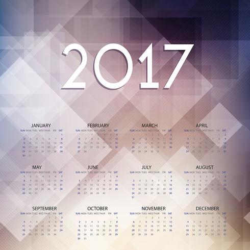 Kalenderentwurf für 2017 vektor