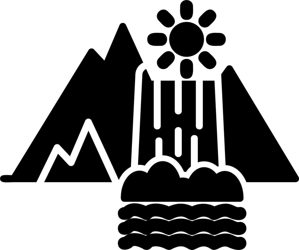 Wasserfall-Vektor-Symbol vektor