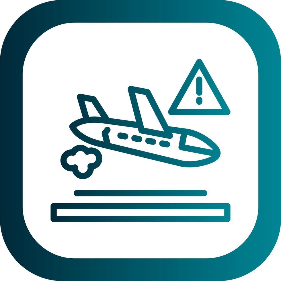 Flugzeugunfall-Vektor-Icon-Design vektor