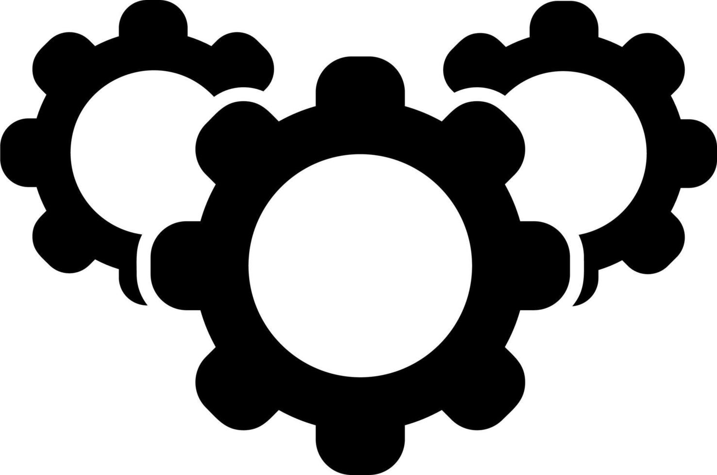 Zahnrad-Vektor-Symbol vektor