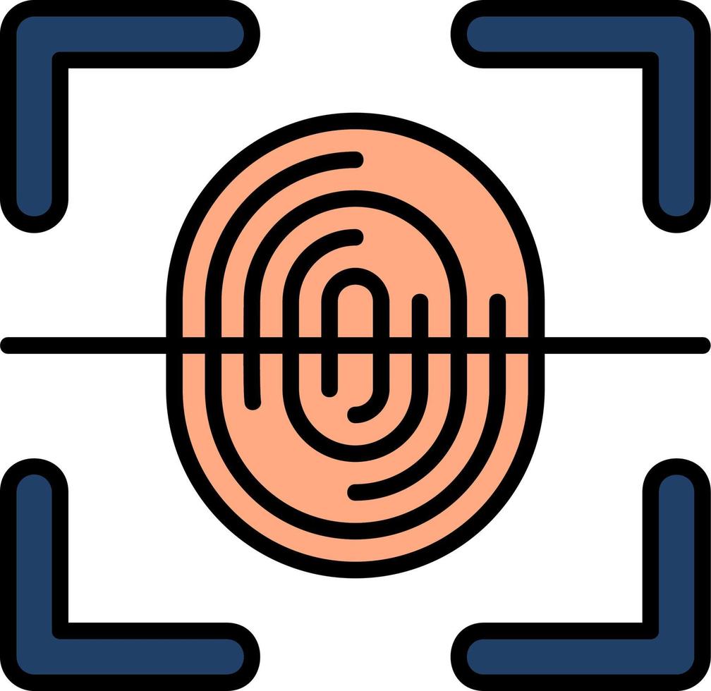 Vektorsymbol für Fingerabdruckscanner vektor