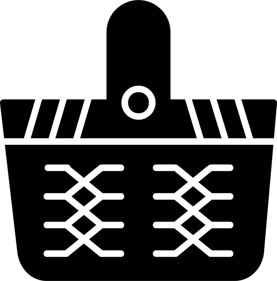 Picknick-Korb-Vektor-Symbol vektor