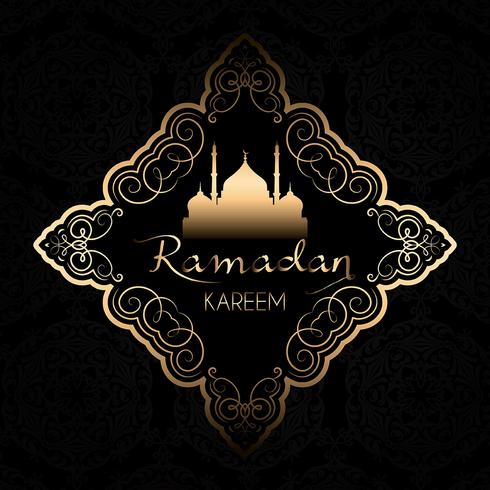 Snygg Ramadan Kareem bakgrund vektor