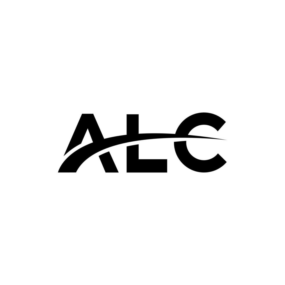 brev en l c med pil form monogram enkel logotyp vektor