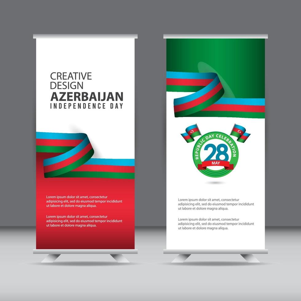 glückliche aserbaidschanische Unabhängigkeitstagfeier kreative Design-Vektorschablonen-Designillustration vektor