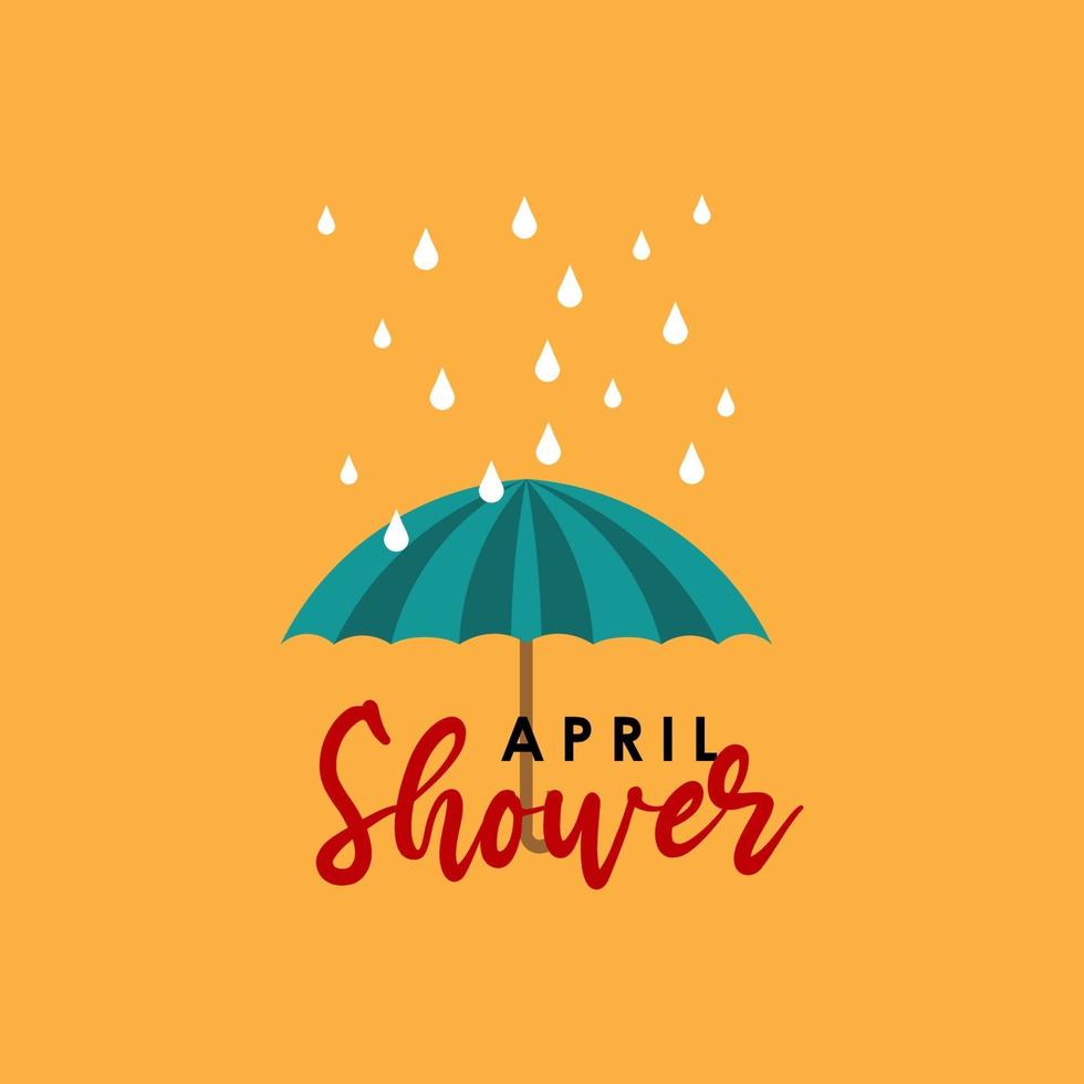 april duschar ger maj blommor vektor mall design illustration