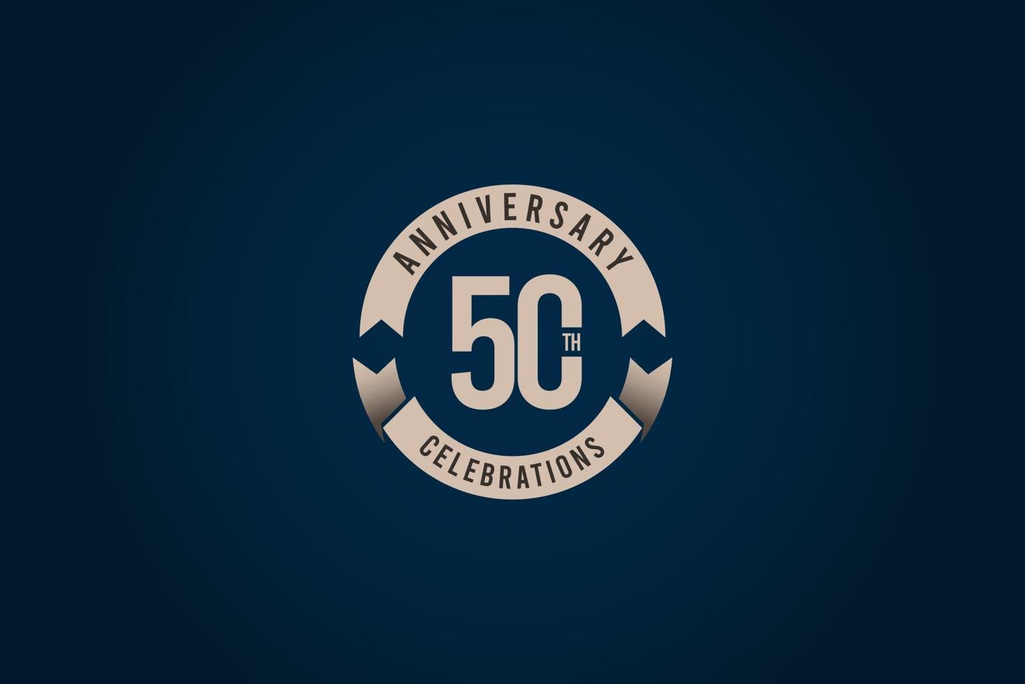 50 Jahre Jubiläumsfeier Logo Vektor Vorlage Design Illustration